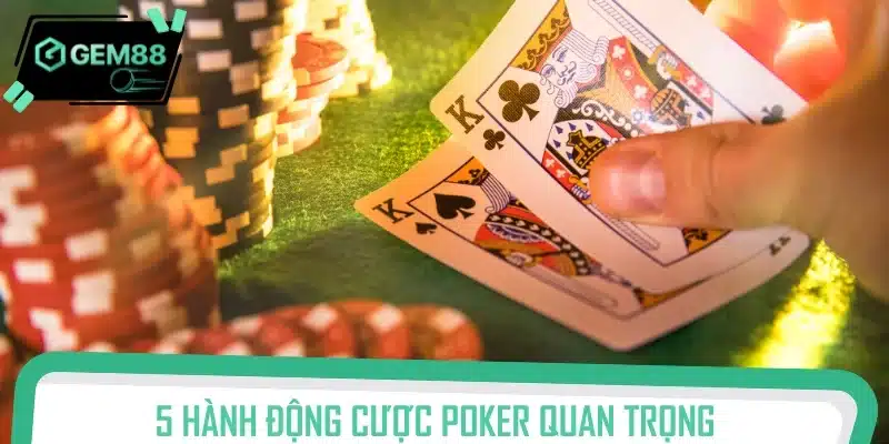 5 hành động cược Poker quan trọng người chơi cần nhớ